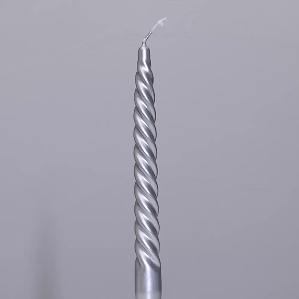 CANDLE TORTIGLIONE  H250 ARGENTO